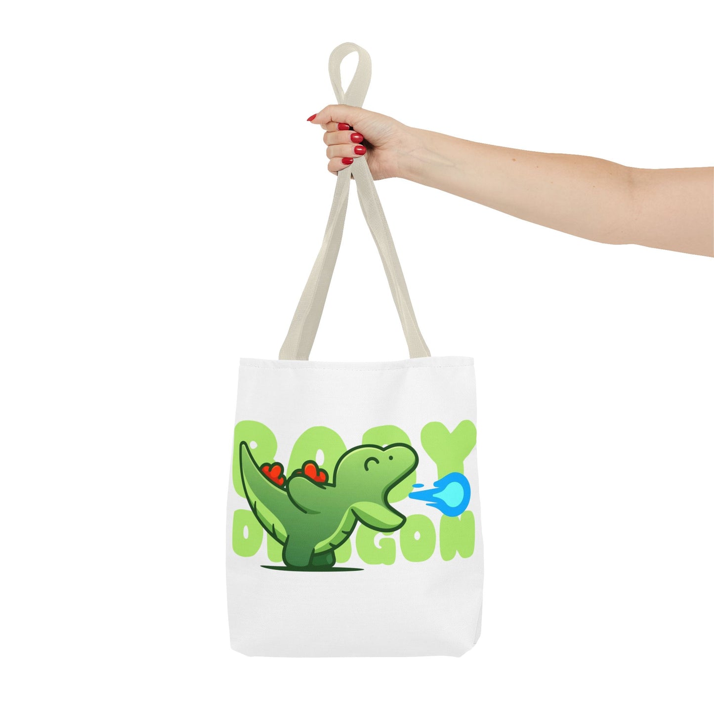 Cute Dinosaur Tote Bag - Fun AOP Design for Kids, Eco-Friendly Bag, Ideal for School, Shopping, Gifts, and Playtime