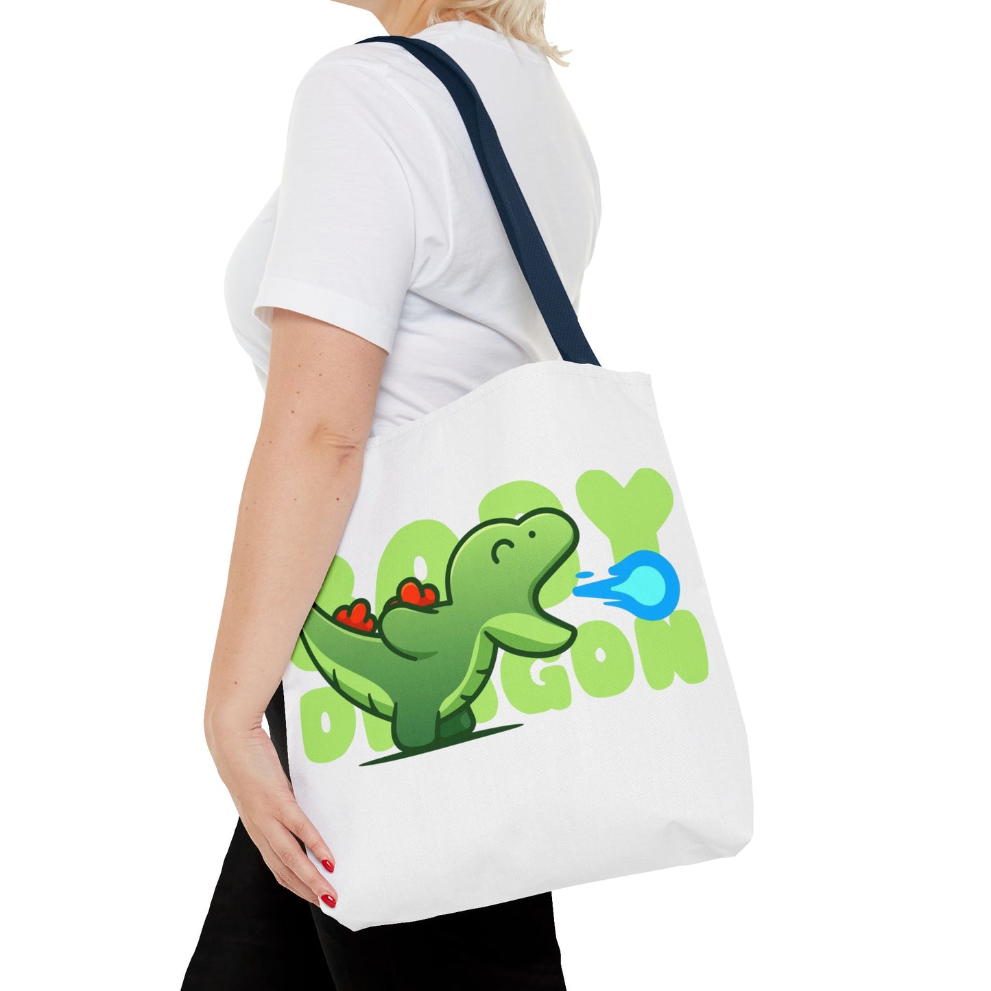 Cute Dinosaur Tote Bag - Fun AOP Design for Kids, Eco-Friendly Bag, Ideal for School, Shopping, Gifts, and Playtime