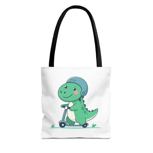 Cute Dinosaur Tote Bag - Fun AOP Design for Kids, Eco-Friendly Bag, Ideal for School, Shopping, Gifts, and Playtime